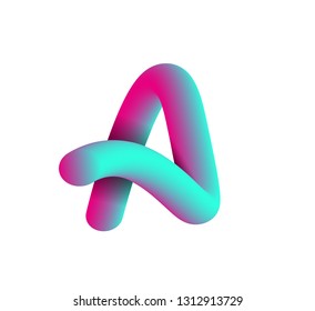Branding Identity Corporate vector logo A 3d Pipe Style Text Vector illustration Design 