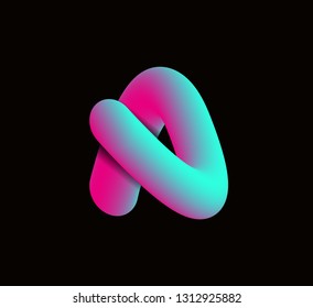 Branding Identity Corporate vector logo A 3d Pipe Style Text Vector illustration Design