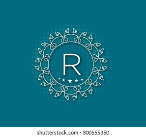 Branding Identity Corporate vector logo R design 