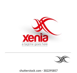 Branding Identity Corporate vector logo x design.
