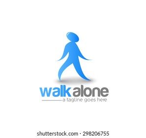 Branding Identity Corporate Walk alone vector logo design 