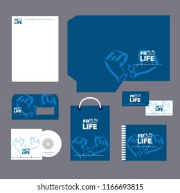 branding identity mock up template/stationary (envelope,name card, letterhead,website) set for  Human Rights Organization with nice and creative design illustration.
