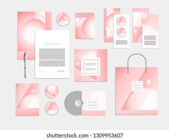Branding identity template. Abstract bright luxury background.  Corporate company design