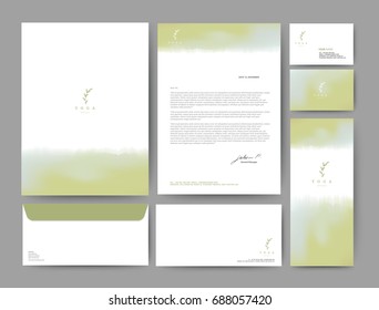 Branding identity template corporate company design, Set for business hotel, resort, spa, luxury premium logo, vector illustration