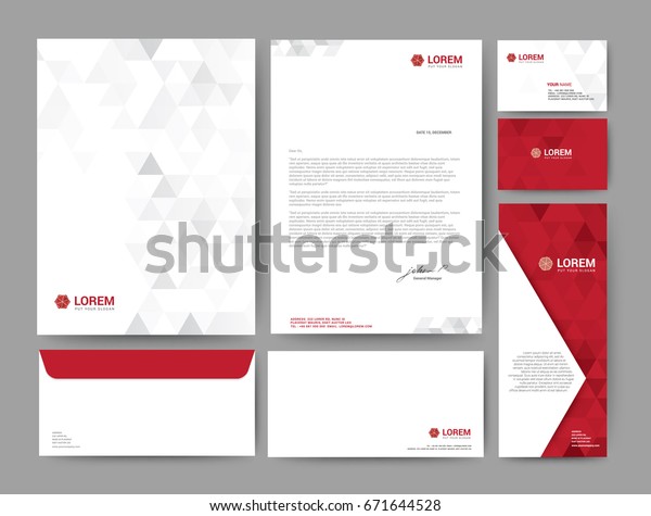 Branding Identity Template Corporate Company Design Stock Vector ...