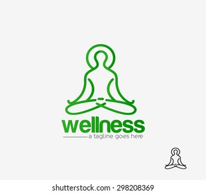 Branding Identity Yoga vector logo design 