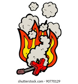 caricatura de hierro de marca