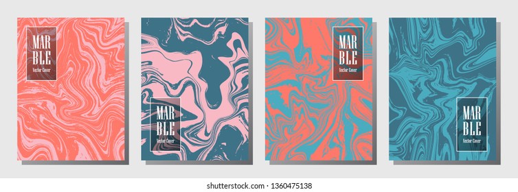 Branding journal layouts set. Texture for binder template, corporate flyers. Annual report cover corporate layouts set. Flyer, certificate, report, journal, binder vectors, title place.
