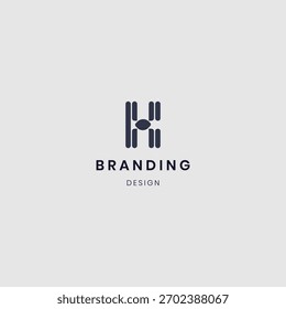 Plantilla de Vector de logotipo de letra H