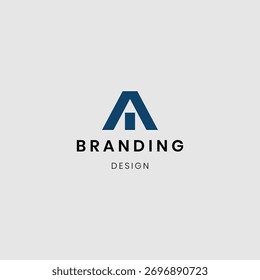 Letra de marca Un diseño de logotipo