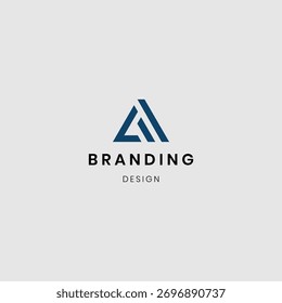 Branding letter A logotype design