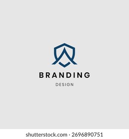 Letra de marca Un diseño de logotipo