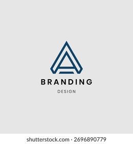 Branding letter A logotype design