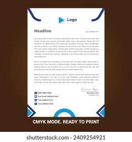 Branding letterhead template editable brand identity with abstract halftone effect background | Modern professional business letterhead brand identity | Business letterhead template impress clients