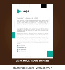 Branding letterhead template editable brand identity with abstract halftone effect background | Modern professional business letterhead brand identity | Business letterhead template impress clients