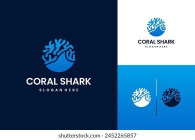 Ilustración del logotipo de la marca del arrecife de coral