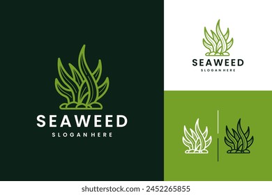 Branding logo illustration of coral seaweed