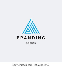 
Letra do logotipo de marca "A" e design "EHI'