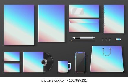 Branding Mockup set, Corporate identity mockup set includes of letterhead, file folder, envelope, coffee mug, paper pack, website, shopping bag and visiting card.
