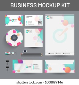 Branding Mockup set, Corporate identity mockup set includes of letterhead, envelope, cd cover and visiting card.