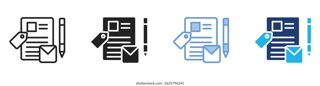 Branding multi estilo. Conjunto de iconos de ilustración simple.