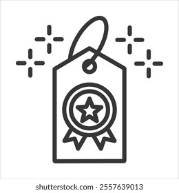 Branding Outline Icon Vector Illustration