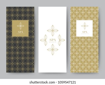 Branding Packageing gold symbol background, logo banner voucher, luxury golden style, vector illustration