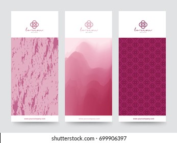 Branding Packaging Flower nature background, logo banner voucher, spring summer tropical, vector illustration