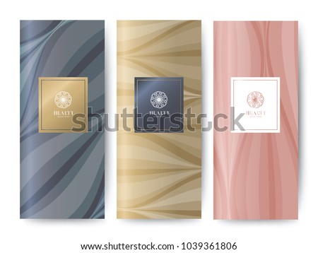 Branding Packaging Nature abstract background, logo banner voucher, Wave Blue Sea fabric pattern. vector illustration.