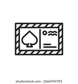 Branding Ilustración vectorial de iconos de contorno de postal