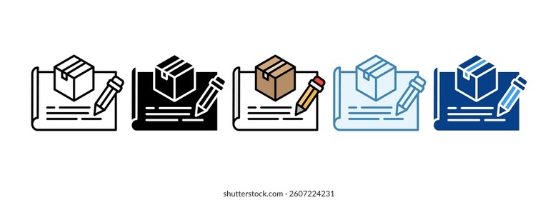 Branding Process Icon Set Multiple Style Collection