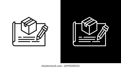 Branding Process White Icon Set Design