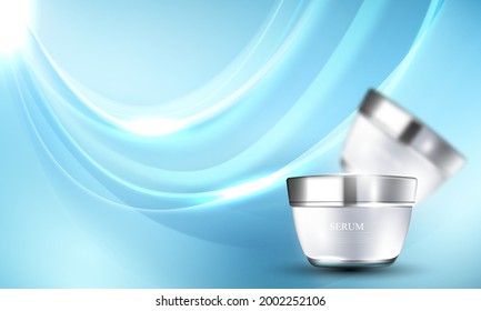 Branding products cosmetic tube pack Of Cream Abstract white gold background poster beauty with dynamic.