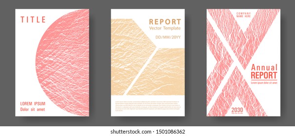 Branding profile cover samples. Sand and coral colors waves textures. Buzzing flux ripple movement background.