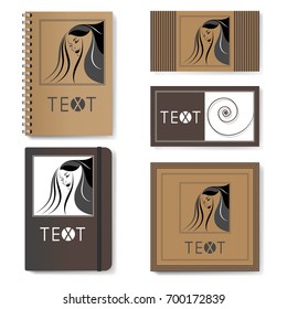 Branding For Salon (barbershop, Hairdresser) Stylist. For Diary, Card. Vector Illustration.