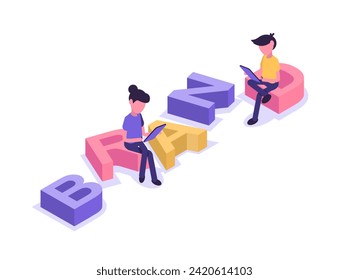 Branding. The team develops the brand. People sit on the word brand