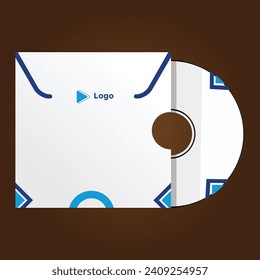 Branding template editable brand cd cover with abstract halftone effect background | Elegant professional cd cover template design | Creative business cd cover design template | Modern professional