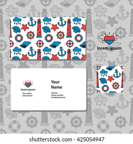 Branding for travel agency, charity projects, travel blogs, children event agency. Logotype, seamless pattern, two side business card