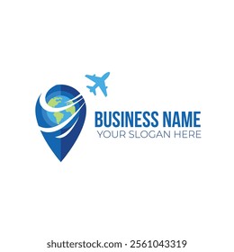 Branding, typography, background, agent, silhouette, shape, summer, corporate, technology, identity, creative, abstract, beach, journey, airplane, world, airline, modern, aircraft, travel Logo Design