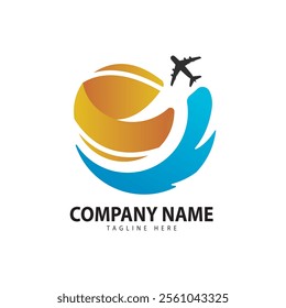 Branding, typography, background, agent, silhouette, shape, summer, corporate, technology, identity, creative, abstract, beach, journey, airplane, world, airline, modern, aircraft, travel Logo Design