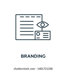 Branding vector icon illustration. Creative sign from advertising icons collection. Filled flat Branding icon for computer and mobile. Symbol, logo vector graphics.