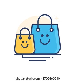 branding vector illustration.  Startup and new business filled outline icon. 