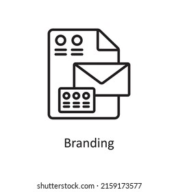 Branding vector outline Icon Design illustration. Graphic Design Symbol on White background EPS 10 File