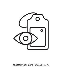 Branding vector outline icon style illustration. Marketing and advertising symbol EPS 10 file