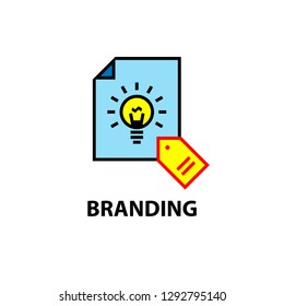 Branding Web Icon isolated on white background Vector illustration.