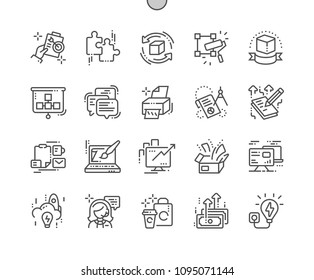 Branding Well-crafted Pixel Perfect Vector Thin Line Icons 30 2x Grid for Web Graphics and Apps. Simple Minimal Pictogram