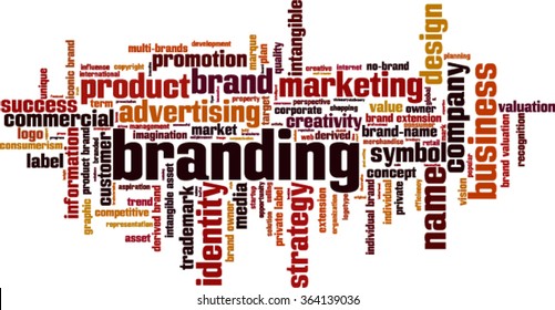 Branding word cloud concept. Vector illustration