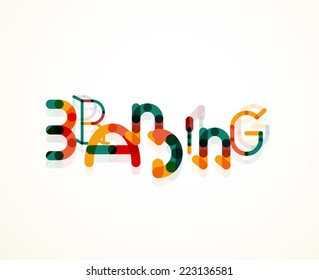 Branding word font concept, minimal design