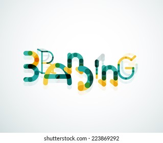 Branding word font concept, minimal design