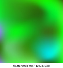 Brand-new colored abstract mesh gradient background. Trend in the most fashionable colors. Ufo green modern concept. The best blurred design for your business. Vector.